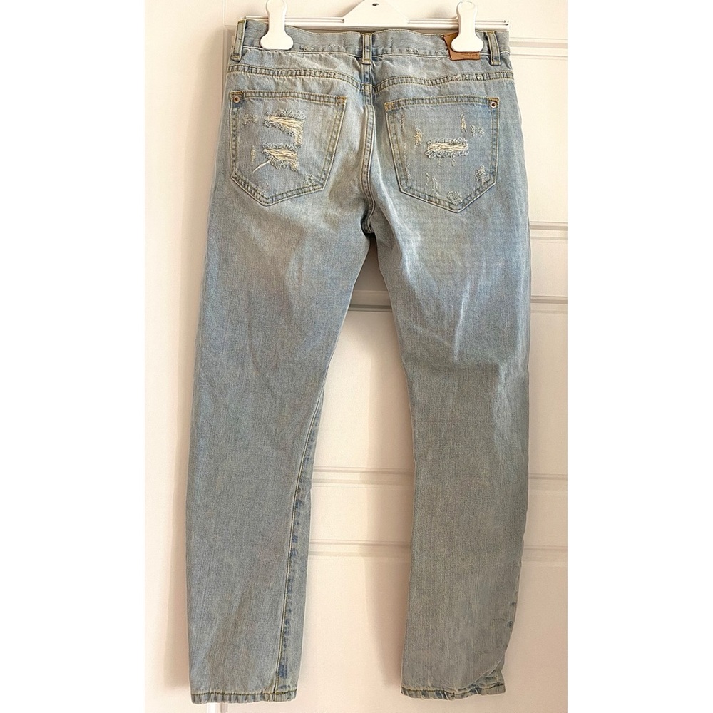 Zara Basic Z1975 Ripped Slim Fit Denim - Picture 2 of 4